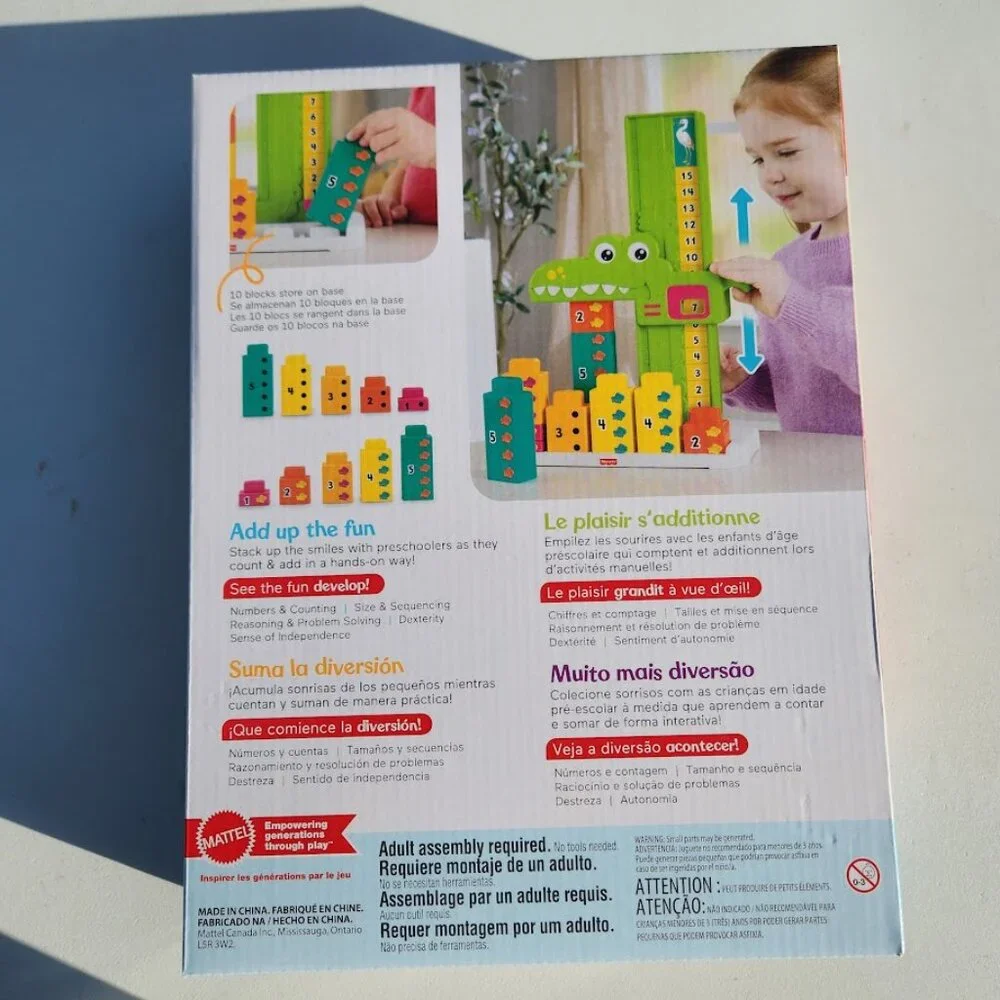 NEW Fisher-Price Alligator Counting Activity with 10 Stacking Blocks Preschool L